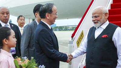 Prime Minister Narendra Modi arrived in China on Saturday for his first visit in seven years. (PMO) Prime Minister Narendra Modi arrived in China on Saturday for his first visit in seven years. (PMO)