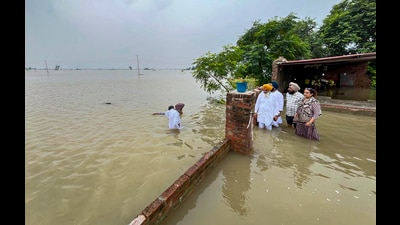 Punjab’s water resources minister Barinder Kumar Goyal has criticised the central government holding it responsible for worsening the state’s worst flood disaster in the past 37 years. (@AAPPunjab) Punjab’s water resources minister Barinder Kumar Goyal has criticised the central government holding it responsible for worsening the state’s worst flood disaster in the past 37 years. (@AAPPunjab)