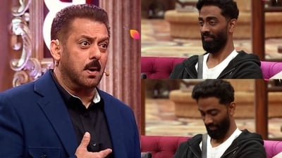 Salman Khan confronts comedian Pranit More during Bigg Boss 19 Weekend Ka Vaar. Salman Khan confronts comedian Pranit More during Bigg Boss 19 Weekend Ka Vaar.