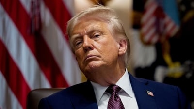 US President Donald Trump during a cabinet meeting at the White House in Washington, DC, (Bloomberg file) US President Donald Trump during a cabinet meeting at the White House in Washington, DC, (Bloomberg file)