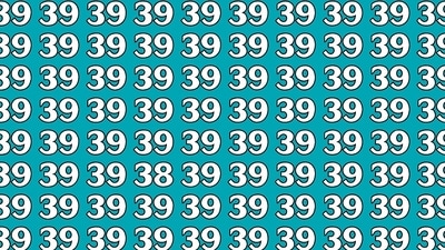 Optical illusion: Find the number 38 in five seconds.