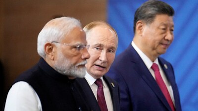 Indian Prime Minister Narendra Modi, Russian President Vladimir Putin and Chinese leader Xi Jinping at the Brics Summit in Kazan, Russia, in 2024. Indian Prime Minister Narendra Modi, Russian President Vladimir Putin and Chinese leader Xi Jinping at the Brics Summit in Kazan, Russia, in 2024.