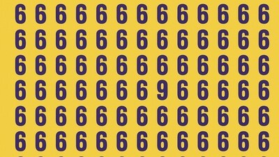 Solve this challenge by finding number 9 in grid of 6's. Solve this challenge by finding number 9 in grid of 6's.