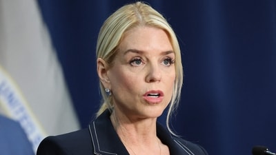 Attorney General Pam Bondi announced the firing of the DOJ staffer. (Getty Images via AFP) Attorney General Pam Bondi announced the firing of the DOJ staffer. (Getty Images via AFP)