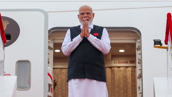 PM Modi arrived in China's Tianjin on Saturday.