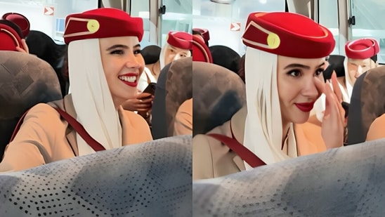 An emotional Emirates flight attendant’s farewell video touched hearts online. (Instagram/simona.sauta)