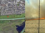 Fire in Fairfield, California. Fire in Fairfield, California.