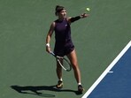 Karolina Muchova in action.