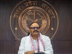 Uttar Pradesh Deputy Chief Minister Brajesh Pathak addresses a press conference at Lok Bhawan, in Lucknow, Uttar Pradesh, Saturday Uttar Pradesh Deputy Chief Minister Brajesh Pathak addresses a press conference at Lok Bhawan, in Lucknow, Uttar Pradesh, Saturday