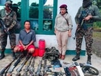 The apprehended individual, along with the seized arms, ammunition, and explosives, was handed over to the Mizoram Police Department in Dungtlang for further investigation.
