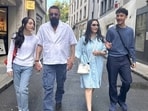 Sanjay Dutt with his family in Geneva. Sanjay Dutt with his family in Geneva.
