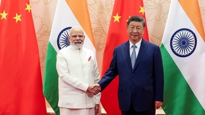 Prime Minister Narendra Modi holds a bilateral meeting with Chinese President Xi Jinping in Tianjin, China, (PMO) Prime Minister Narendra Modi holds a bilateral meeting with Chinese President Xi Jinping in Tianjin, China, (PMO)