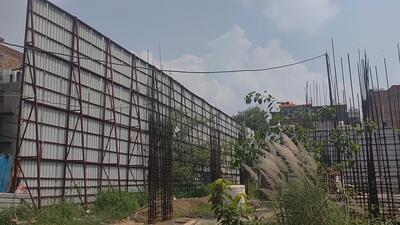 Construction site of Samrat Cinema Hall in Shakurpur on Saturday. (Vipin Kumar/HT Photo) Construction site of Samrat Cinema Hall in Shakurpur on Saturday. (Vipin Kumar/HT Photo)