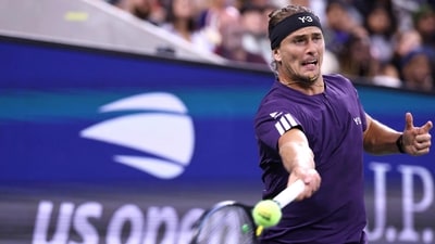 Third seed Alexander Zverev crashed out in the US Open third round (Getty Images via AFP)