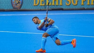 India skipper Harmanpreet Singh in action in the Asia Cup Group A game against Japan in Rajgir on Sunday. (PTI) India skipper Harmanpreet Singh in action in the Asia Cup Group A game against Japan in Rajgir on Sunday. (PTI)