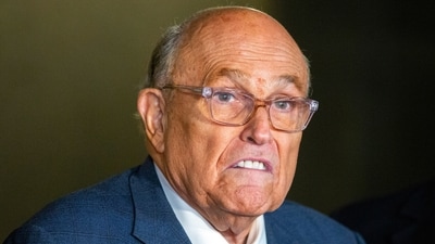 Rudy Giuliani is now in ‘good spirits and recovering tremendously', his representative shared. (AP)