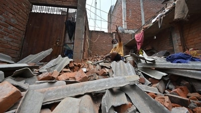 An explosion took place at a firecracker factory under Gudamba police station area in Lucknow on Sunday (Deepak Gupta Hindustan Times) An explosion took place at a firecracker factory under Gudamba police station area in Lucknow on Sunday (Deepak Gupta Hindustan Times)