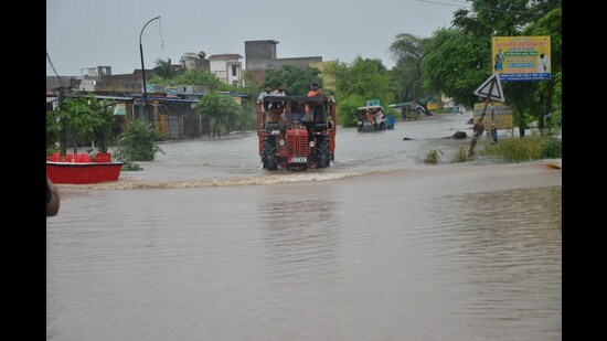 Floods triggered by the overflowing Ravi have caused extensive damage in Amritsar district, with 93 villages and over 35,000 people affected, deputy commissioner Sakshi Sawhney said on Sunday. Fresh rainfall has worsened the situation, affecting 23 more villages and an additional 5,000 residents.
