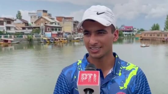 Mohsin Ali, 18, who clinched gold in kayaking at Dal Lake, receives praise from PM Modi on ‘Mann Ki Baat’. (VideoGrab)