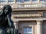 The logo of German giant Deutsche Bank is seen on one of their branches in Frankfurt am Main, western Germany.