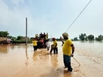 Flooding triggered by heavy rain in parts of Punjab Flooding triggered by heavy rain in parts of Punjab