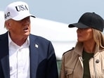 U.S. President Donald Trump and first lady Melania Trump pictured,