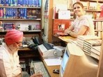 K.D. Singh himself would sit behind the bookstore’s counter (seen in the photo with wife Nini), which he referred to as his “Boat Club” (HT)