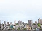 Monsoon Clouds - Real Estate - Housing - Highrise Buildings - Skyscrapers - Arabian Sea - Mumbai Skyline - Aerial View of Mumbai - HT Photo by Hemant Padalkar 26-07-2007