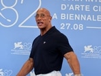 Dwayne Johnson during a photocall for The Smashing Machine at the 82nd Venice Film Festival. REUTERS/Yara Nardi