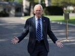 White House trade advisor Peter Navarro speaks to photographers on the West Wing driveway at the White House in Washington, D.C.