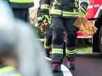 One fire truck and the firefighter in a personal vehicle had reached the scene, responding to the call. One fire truck and the firefighter in a personal vehicle had reached the scene, responding to the call.