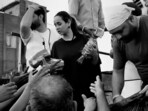 Sunanda Sharma distribute 250 relief kits in flood-hit areas of Punjab