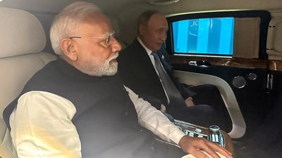 Indian Prime Minister Narendra Modi (L) and Russia's President Vladimir Putin leaving together in a car for the venue of their bilateral meeting after attending the SCO Summit in Tianjin. (AFP/X/@narendramodi) Indian Prime Minister Narendra Modi (L) and Russia's President Vladimir Putin leaving together in a car for the venue of their bilateral meeting after attending the SCO Summit in Tianjin. (AFP/X/@narendramodi)