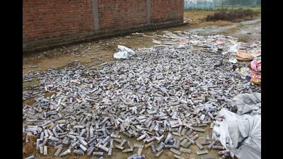 More firecrackers were seized from Behta near Lucknow on Monday (Deepak Gupta/HT) More firecrackers were seized from Behta near Lucknow on Monday (Deepak Gupta/HT)