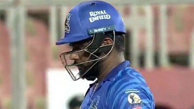 Sanju Samson has registered four back-to-back 50-plus scores in KCL 2025. (X Image) Sanju Samson has registered four back-to-back 50-plus scores in KCL 2025. (X Image)