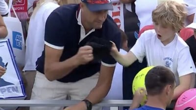 Piotr Szczerek faces backlash over a cap-snatching incident at the 2025 US Open. (X) Piotr Szczerek faces backlash over a cap-snatching incident at the 2025 US Open. (X)
