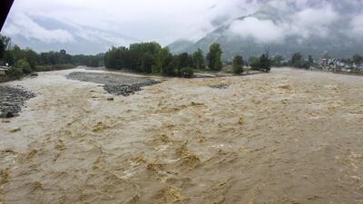 The Beas river flows in spate after heavy rainfall in Kullu, Himachal Pradesh. (PTI) The Beas river flows in spate after heavy rainfall in Kullu, Himachal Pradesh. (PTI)
