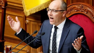 Parubiy had been parliamentary speaker from April 2016 to August 2019, and was one of the leaders of protests in 2013-14 calling for closer ties with the European Union. (Reuters File)