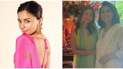 Alia Bhatt posted pictures from her Ganesh Chaturthi celebrations.