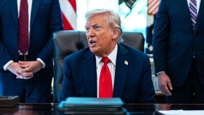 India has now offered to cut their tariffs to nothing, but now it’s getting late, US President Donald Trump says. (Bloomberg) India has now offered to cut their tariffs to nothing, but now it’s getting late, US President Donald Trump says. (Bloomberg)