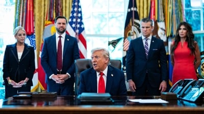 Trump’s criticism of India follows comes even as senior aides and officials in Washington have increased public pressure on New Delhi. (Bloomberg) Trump’s criticism of India follows comes even as senior aides and officials in Washington have increased public pressure on New Delhi. (Bloomberg)