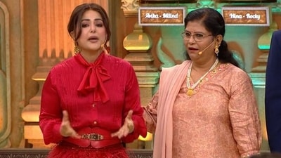Hina Khan with her mother-in-law in Pati Patni Aur Panga. Hina Khan with her mother-in-law in Pati Patni Aur Panga.