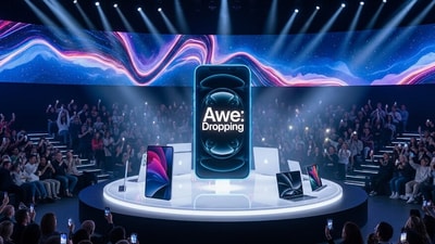 What are Apple’s swirling blues and oranges hinting at? The September invite is raising more questions than it answers this year. (AI-generated)