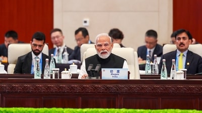 In his speech at the summit, PM Modi said that 'double standards' over terrorism won't be acceptable. He asserted the importance of national sovereignty, spoke of India's vision for the SCO and called for a cultural dialogue forum.&nbsp; (PTI)