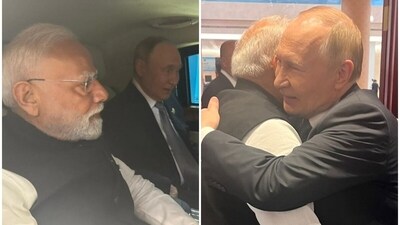 PM Modi and Vladimir Putin share car ride, a hug in Tianjin, China (X/@narendramodi) PM Modi and Vladimir Putin share car ride, a hug in Tianjin, China (X/@narendramodi)