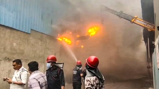At least 10 fire tenders reportedly rushed to the spot to douse the blaze. (PTI)