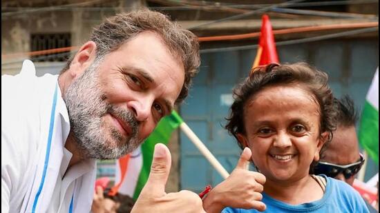 Rahul Gandhi during the ‘Voter Adhikar Yatra’ at Saran in Bihar on August 30. (HT Photo)