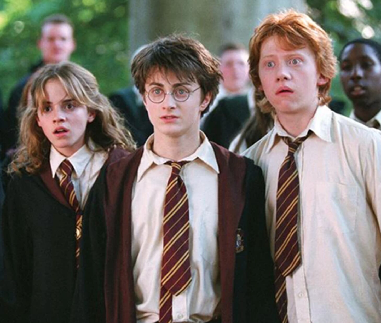 Emma Watson, Daniel Radcliffe and Rupert Grint in Harry Potter. (Harry Potter)