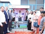 In a bid to further union government’s vision of inclusive economic development, J&K Bank, on Tuesday, organized a mega awareness camp on financial inclusion and social security schemes at Kishmish Crafts Village, Kabulpur Manjawli Road in Faridabad. (HT Photo)