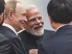 Prime Minister Narendra Modi with Russian President Vladimir Putin and other leaders at the 25th SCO Heads of State Council Summit in China. (PTI) Prime Minister Narendra Modi with Russian President Vladimir Putin and other leaders at the 25th SCO Heads of State Council Summit in China. (PTI)